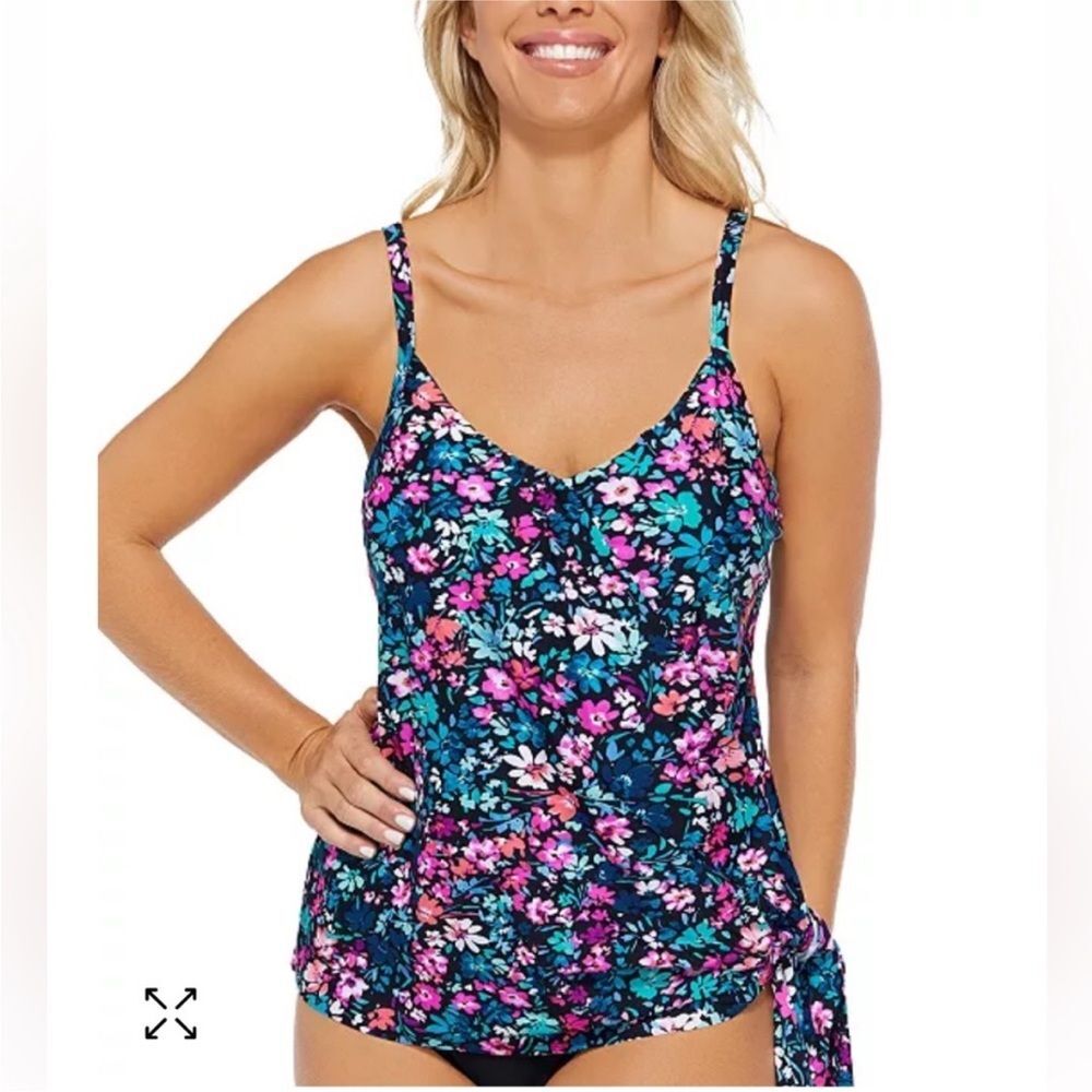 ISLAND ESCAPE Women's Napa Underwire Tankini Top Size 8